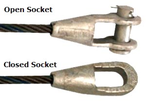 types of wire rope sockets